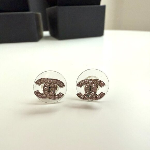 Chanel Crystal CC Studs (Silver) - Picture 4 of 9